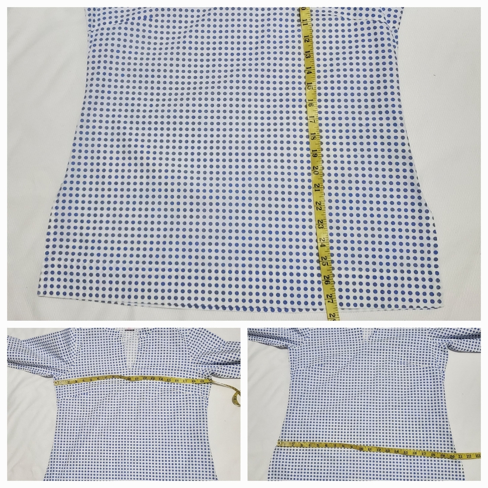 Brooks Brothers Blue and White Cotton Polka Pajama Set Women Medium - Picture 7 of 7